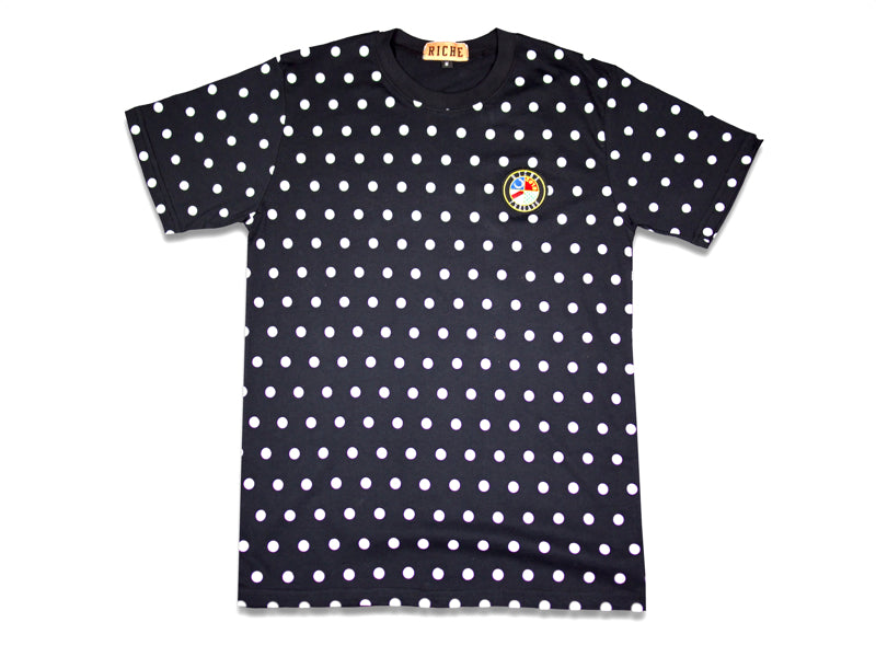 Polka Dot T-shirt (Night Life) - Riche Threads Clothing 