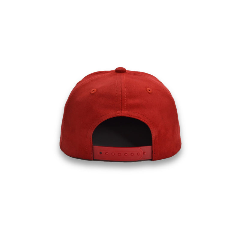 Bold Riche Threads Suede Snapback (Red) - Riche Threads Clothing 